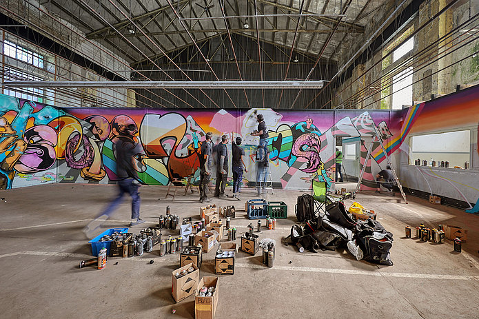 Neue Zeche Westerholt Graffiti Aktion