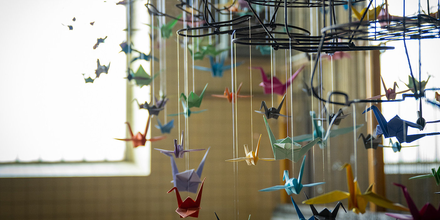 Neue Zeche Westerholt Origami Deckeninstallation 