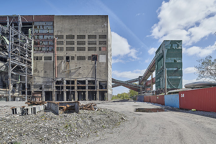 Neue Zeche Westerholt Rückbau der Sieberei und des Rundeindickers fotografiert von Martin Schmüdderich