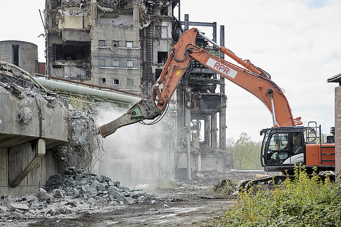Neue Zeche Westerholt Rückbau der Sieberei und des Rundeindickers fotografiert von Martin Schmüdderich