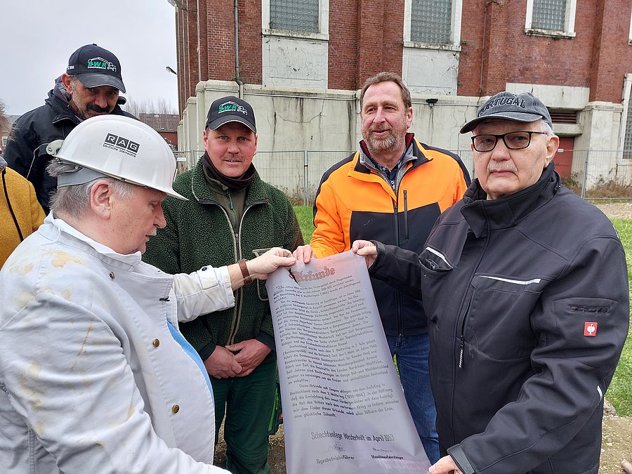 Neue Zeche Westerholt geborgene Urkunde