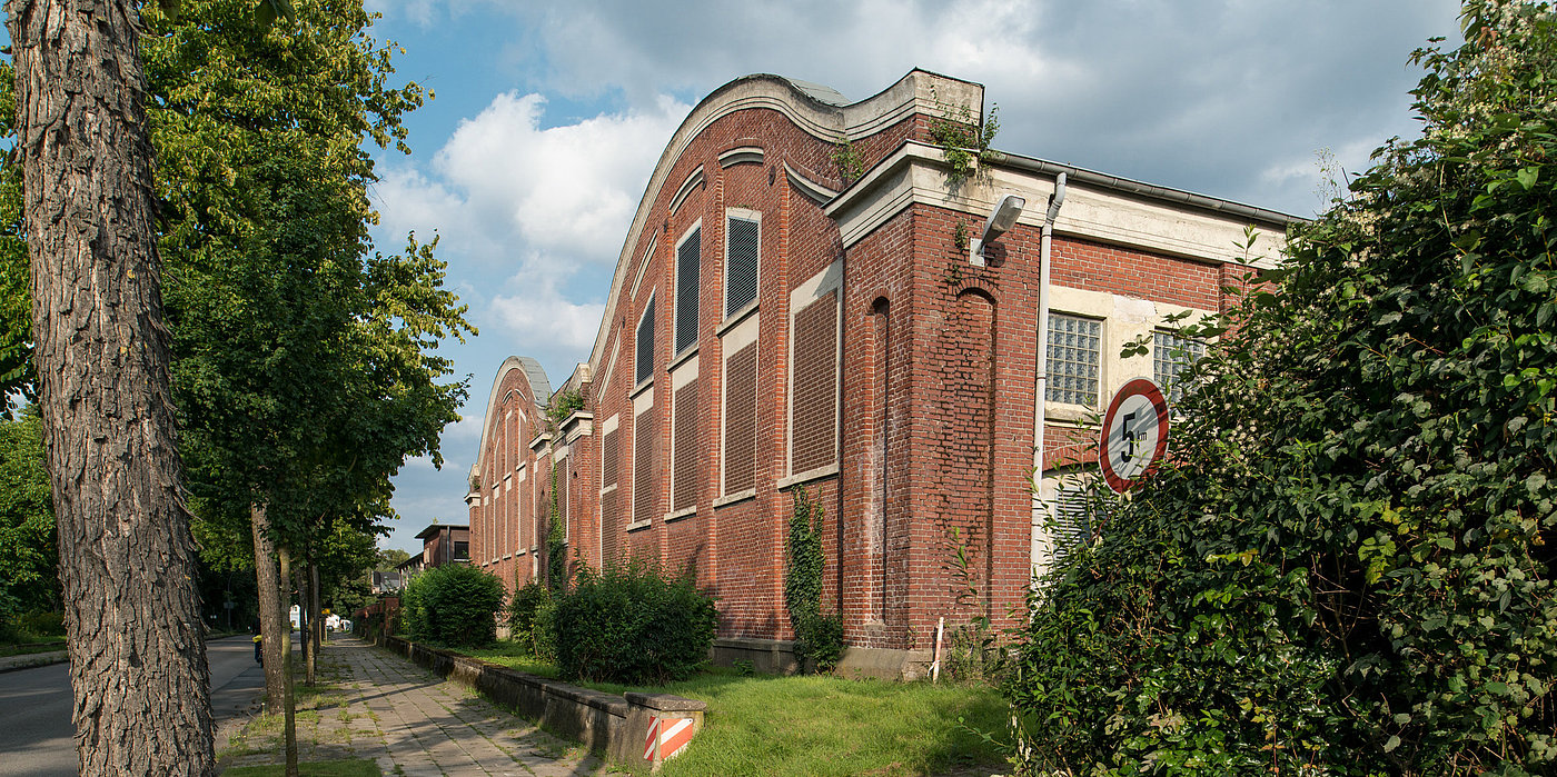Ansicht Fahrradhalle Kranwerkstatt 